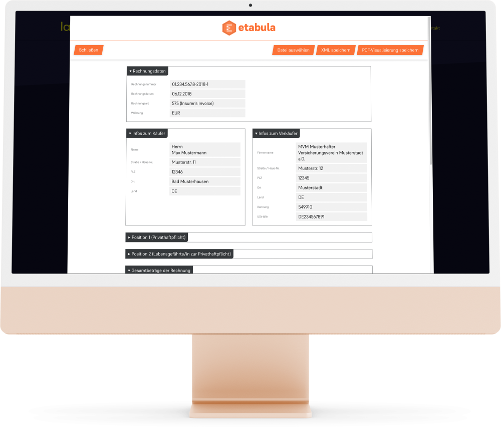 Mockup von etabula