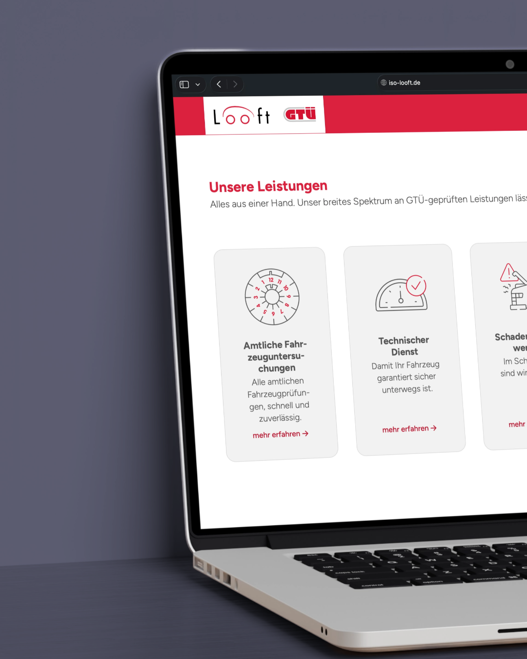 Leistungsseite von ISO Looft