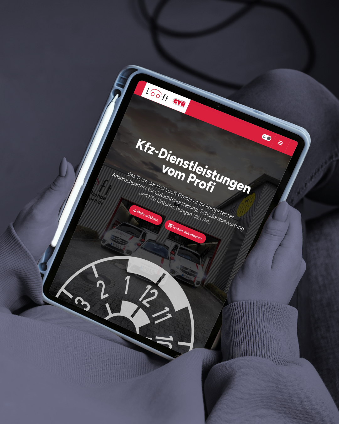 ISO-Looft-Startseite auf iPad